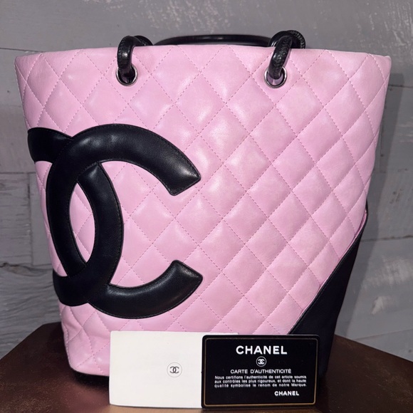 Chanel cambon medium tote pink & black - Picture 2 of 7